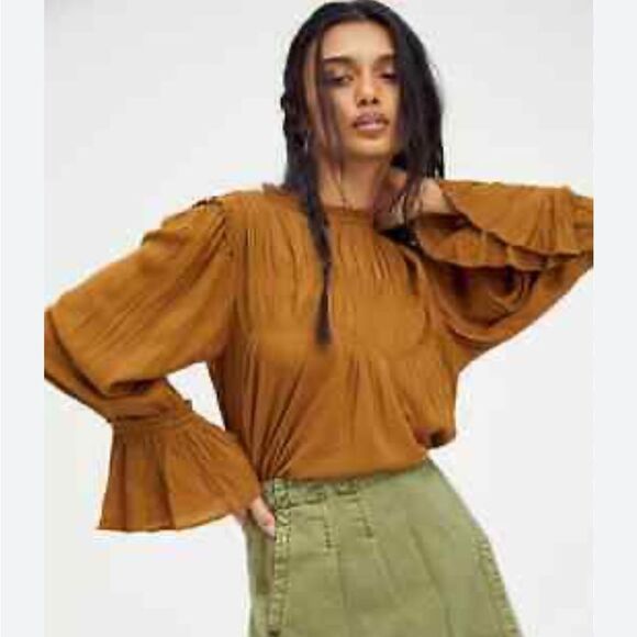 FREE PEOPLE Kelsey Blouse Shirt Size Small - Picture 9 of 9